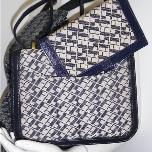 Vintage SAKS fifth avenue monogram purse set wallet two way - Picture 4 of 7